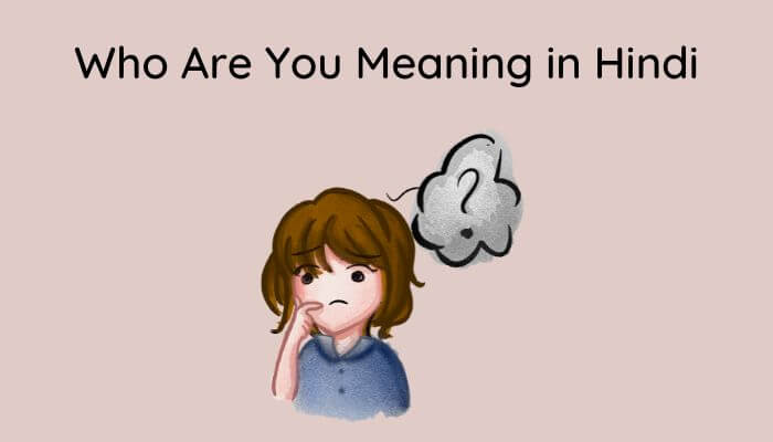 Who Are You Meaning in Hindi | जानिये उदाहरण के साथ
