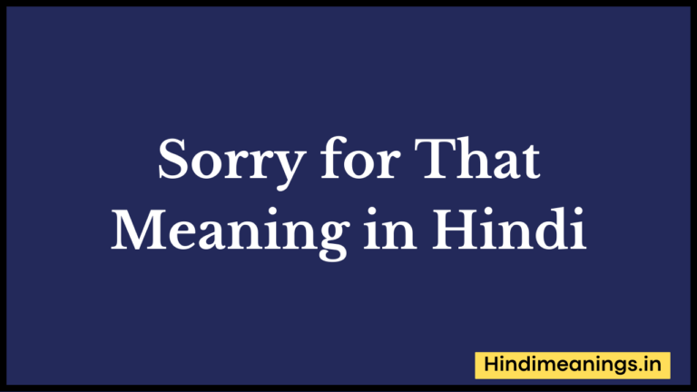Sorry for That Meaning in Hindi। “सॉरी फॉर दैट” मीनिंग इन हिंदी.