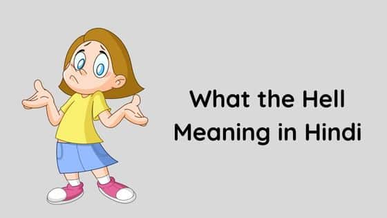 What the Hell Meaning in Hindi | व्हाट द हेल का मतलब