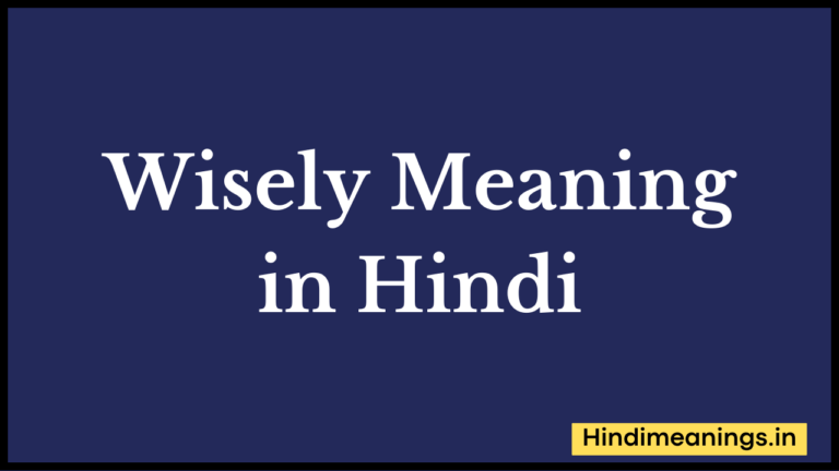 Wisely Meaning in Hindi। “वाइजली” मीनिंग इन हिंदी.