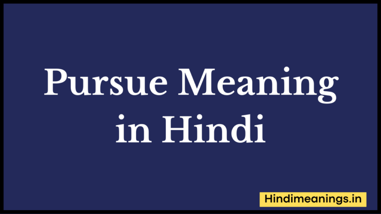 Pursue Meaning in Hindi। पुरसुए मीनिंग इन हिंदी.