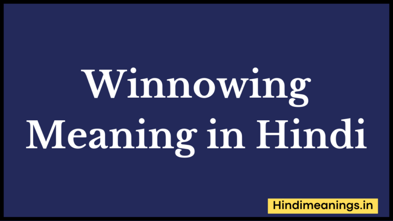 Winnowing Meaning in Hindi। “विनोइंग” मीनिंग इन हिंदी.