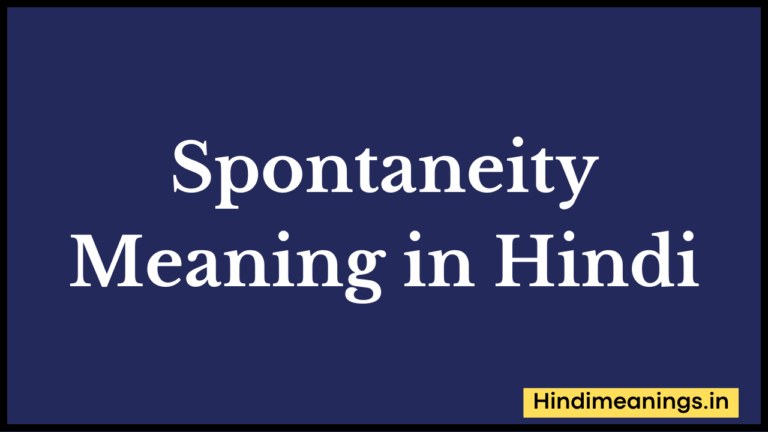 “स्पोन्टेनिटी” मीनिंग इन हिंदी.| Spontaneity Meaning in Hindi