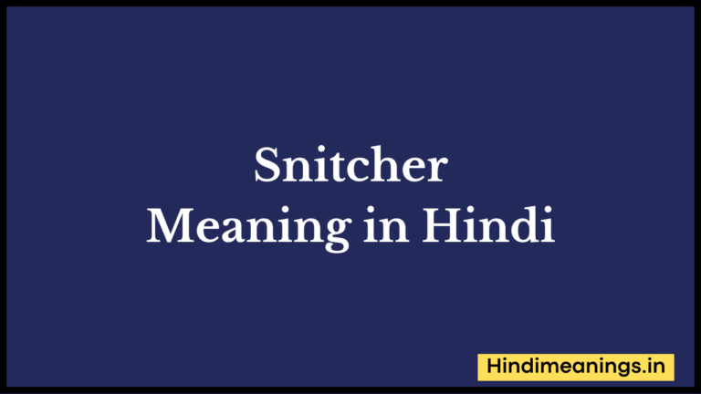 “ सनिचर ” मतलब हिंदी में? | Snitcher Meaning in Hindi