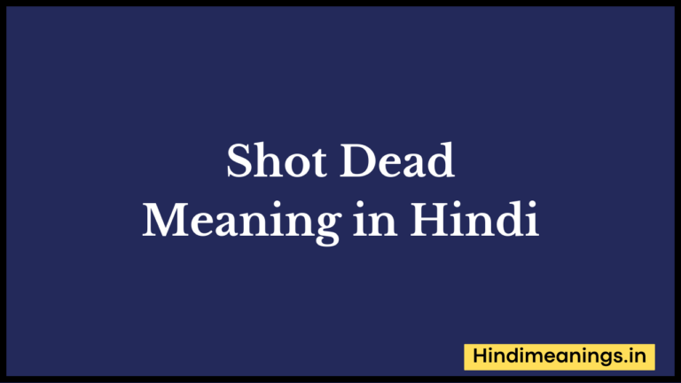 “ शाट डेड  ” मतलब हिंदी में? | Shot Dead Meaning in Hindi
