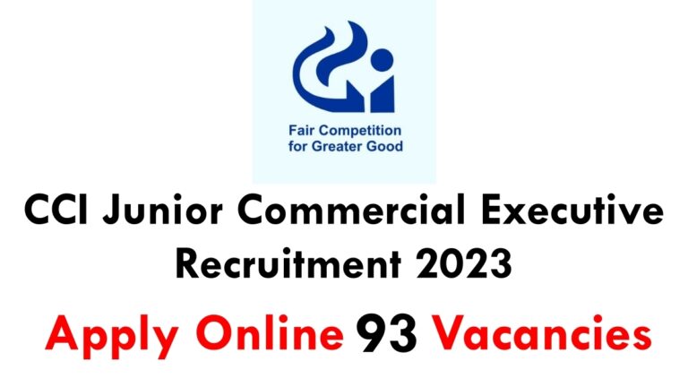 CCI Junior Commercial Executive Recruitment 2023: Apply Online For 93 Vacancies