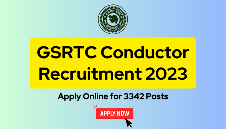 GSRTC Conductor Recruitment 2023: Apply Online for 3342 Posts