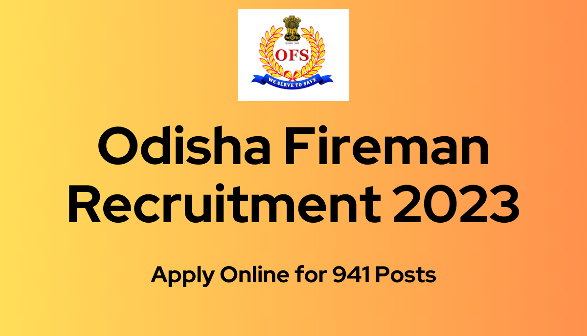 Odisha Fireman Recruitment